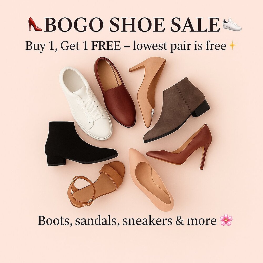 👠 BOGO SHOE SALE! 👟 Buy 1 Get 1 FREE | Boots, Sneakers, Sandals & More 🌸